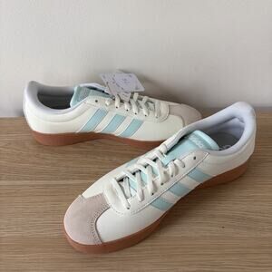Adidas VL Court Base Women's Sneakers Shoes White Turquoise Size 9 NEW No Box